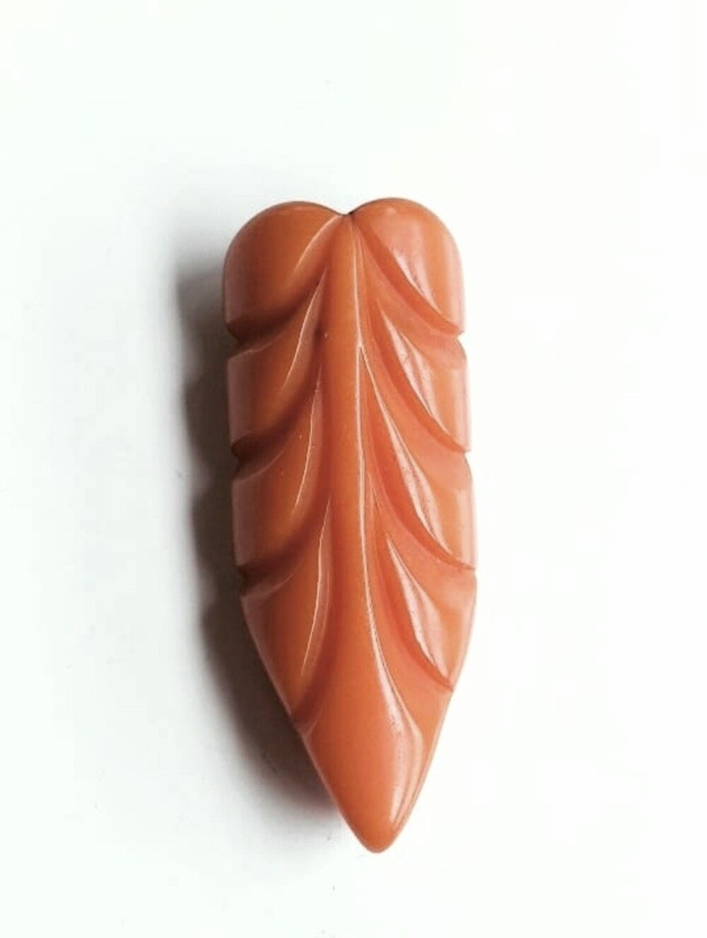 Vintage Coral BAKELITE Dress Clip
